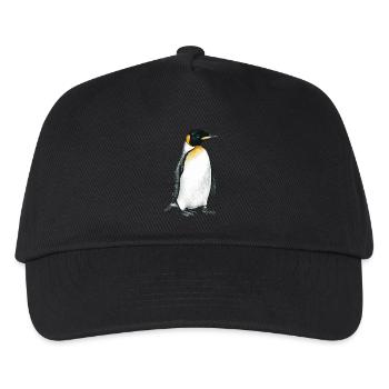 süßer Pinguin - Kinder Basecap - Schwarz - Vorne