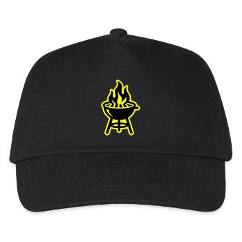 Grill Symbol Fire - Kids’ Baseball Cap - black - Front