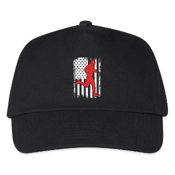 Patriotic US runner - Kids’ Baseball Cap - black - Front