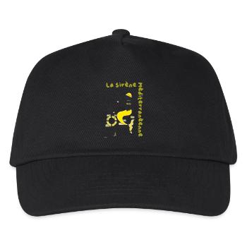 Sirene Mediterranéenne Jaune Pêche - Casquette de baseball Enfant - noir - Devant