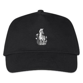 Zebra Blumen Floral - Kids’ Baseball Cap - black - Front