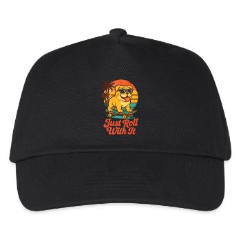 Bulldog skateboards at sunset - Kids’ Baseball Cap - black - Front