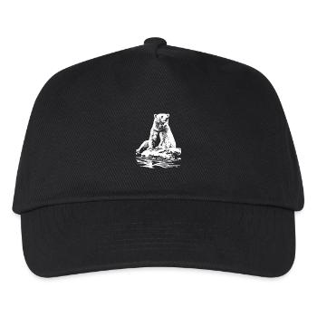 Ours polaire cool - Casquette de baseball Enfant - noir - Devant