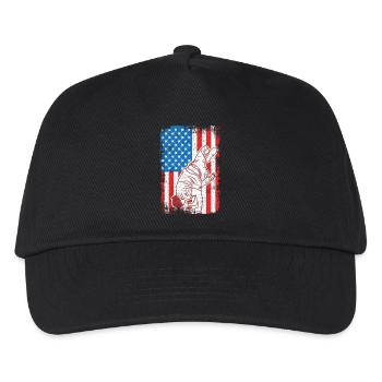 4. Juli USA Breakdance - Kinder Basecap - Schwarz - Vorne