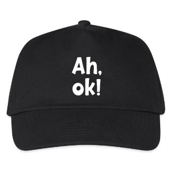 AH OK - Kinder Basecap - Schwarz - Vorne