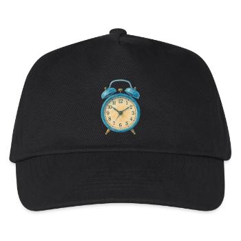 wecker uhr aquarell - Kinder Basecap - Schwarz - Vorne