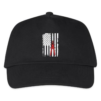 Architecture USA Drapeau - Casquette de baseball Enfant - noir - Devant