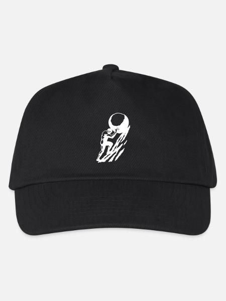 Sisiphus WHITE - Kinder Basecap - Schwarz