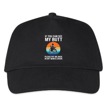 Wheelchair - Kids’ Baseball Cap - black - Front