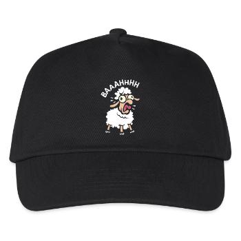 Verrücktes Schaf mit Spruch - Lustige Tiermotive - Kinder Basecap - Schwarz - Vorne
