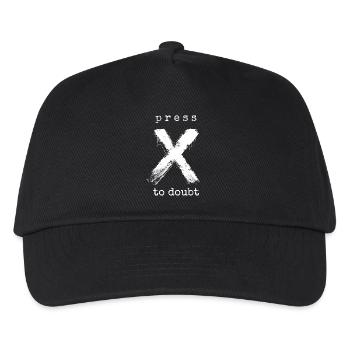 Press X to Doubt - Kids’ Baseball Cap - black - Front