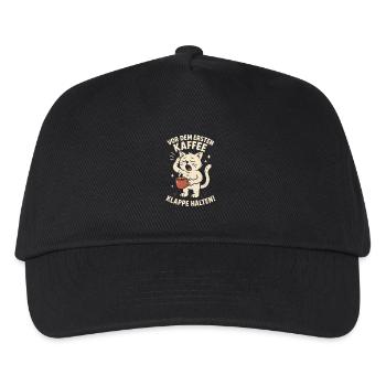Café Tais-toi chat fatigué - Casquette de baseball Enfant - noir - Devant