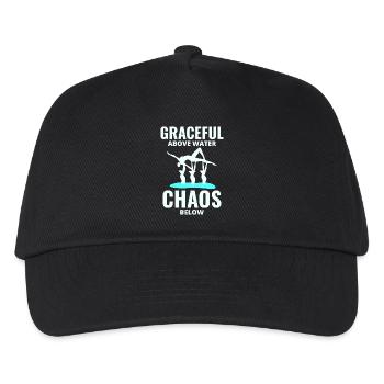 Anmutiges Chaos Synchronschwimm-Teamschwimmer - Kinder Basecap - Schwarz - Vorne