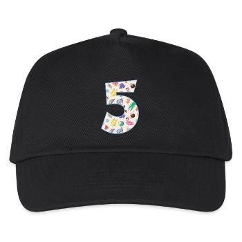 HOLIDAY NUMBER 5 YEARS SUMMER 5TH BIRTHDAY - Kids’ Baseball Cap - black - Front