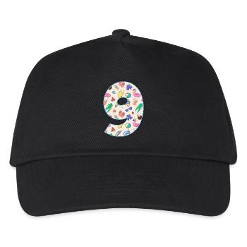 VACANCES NUMÉRO 9 ANNÉES ÉTÉ 9ÈME ANNIVERSAIRE - Casquette de baseball Enfant - noir - Devant
