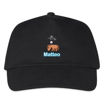 Falkenhof Matteo Comic Pferd - Kinder Basecap - Schwarz - Vorne