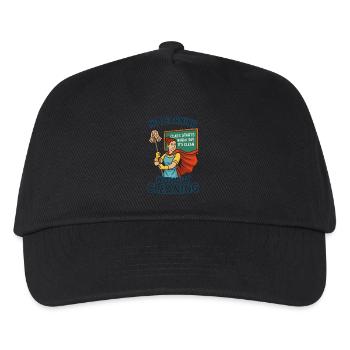 No Learning Without Cleanliness – Superheroine - Kids’ Baseball Cap - black - Front