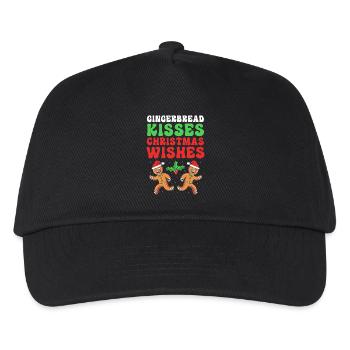 Pain d’épices Noël bonhomme en pain d’épices - Casquette de baseball Enfant - noir - Devant