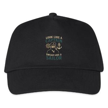 Look like a Captain, Swear like a Sailor saying - Kids’ Baseball Cap - black - Front