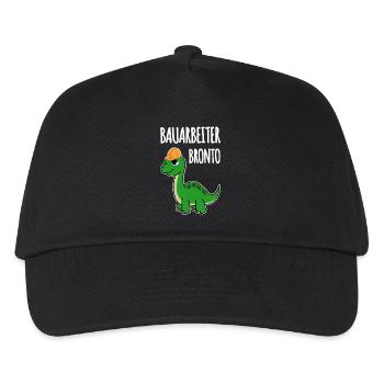 Bauarbeiter Bronto - Kinder Basecap - Schwarz - Vorne