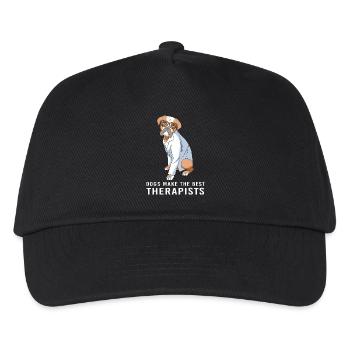 Therapie Therapeut Hund Therapiehund Hundetraining - Kinder Basecap - Schwarz - Vorne