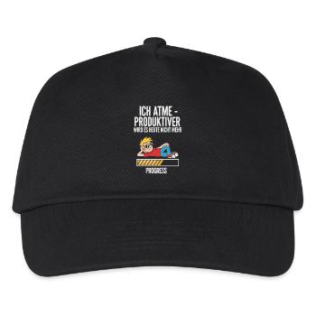 Humorous motivational design for recreation - Kids’ Baseball Cap - black - Front