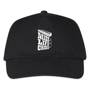 midi-life-crisis-w - Kinder Basecap - Schwarz - Vorne