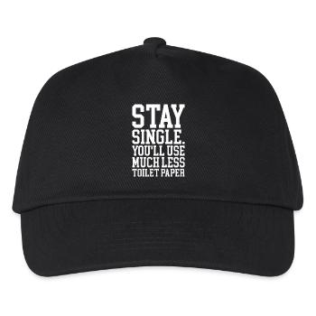 Message Humoristique Sur La Vie de Célibataire - Casquette de baseball Enfant - noir - Devant