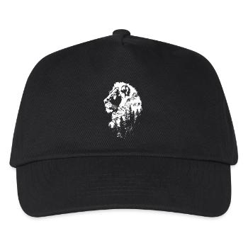 Lion Nature Forest Mountains Lion Head - Kids’ Baseball Cap - black - Front