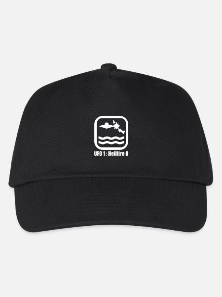 UFO Rocket White 1:0 Meme T-Shirt - Kids’ Baseball Cap - black