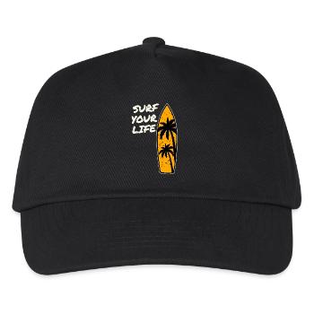 Surfer Life Motto - Kids’ Baseball Cap - black - Front
