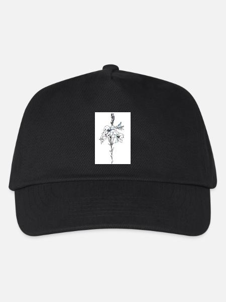 Blue lillies - Kinder Basecap - Schwarz