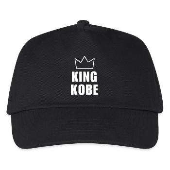 Kobe Name mit Buchstabe K - King Crown Hemd - Kinder Basecap - Schwarz - Vorne