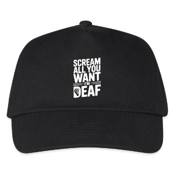 Scream All You Want I’m Deaf - Kids’ Baseball Cap - black - Front