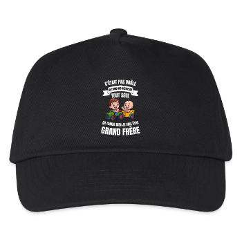 Annonce humour futur grand frère bébé - Casquette de baseball Enfant - noir - Devant