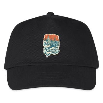 Dresden in the snowy winter magic - Kids’ Baseball Cap - black - Front