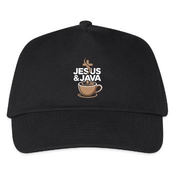 Inspiration et café avec Jésus et Java - Casquette de baseball Enfant - noir - Devant