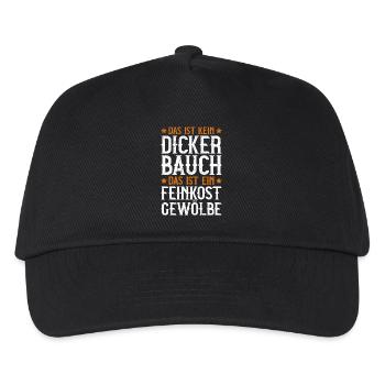 Das Ist Kein Dicker Bauch Das Ist Feinkostgewölbe - Kinder Basecap - Schwarz - Vorne
