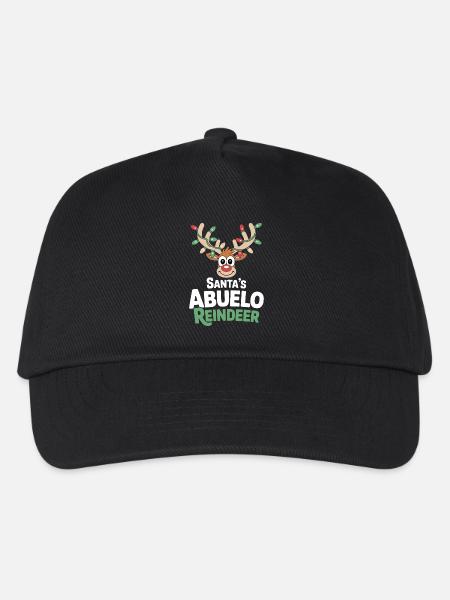 Das Rentier Abuelo des Weihnachtsmanns - Kinder Basecap - Schwarz