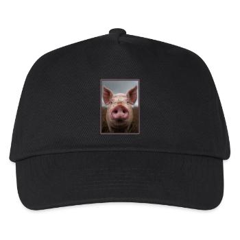 Cochon Cochon - Casquette de baseball Enfant - noir - Devant