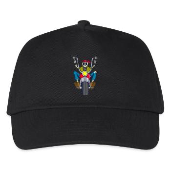 Rebellen-Biker-Skelett - Kinder Basecap - Schwarz - Vorne