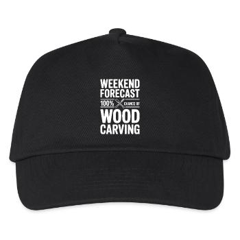 Prévisions du week-end : 100 % de chances de sculpture sur bois - Casquette de baseball Enfant - noir - Devant