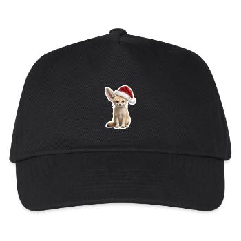 Kleiner Wuestenfuchs mit grossen Ohren - Kinder Basecap - Schwarz - Vorne