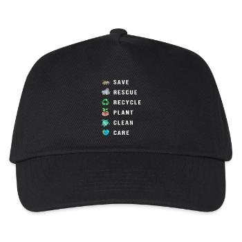 Climate change Environment Environmental protection - Kids’ Baseball Cap - black - Front