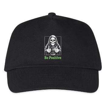 Be Positive Grim Reaper - Kinder Basecap - Schwarz - Vorne
