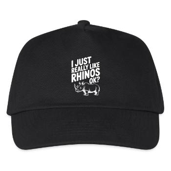 J’aime vraiment les rhinocéros, d’accord ? - Casquette de baseball Enfant - noir - Devant