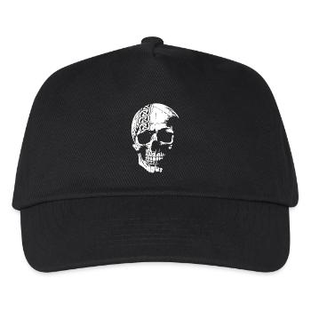 Schädel mit keltischem Knoten - Kinder Basecap - Schwarz - Vorne