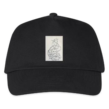 Loop labyrinth of paths - Kids’ Baseball Cap - black - Front