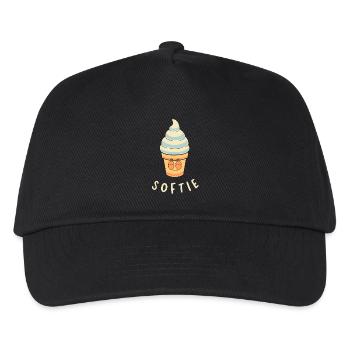 Softie Softeis Comic Icecream Lover - Kinder Basecap - Schwarz - Vorne
