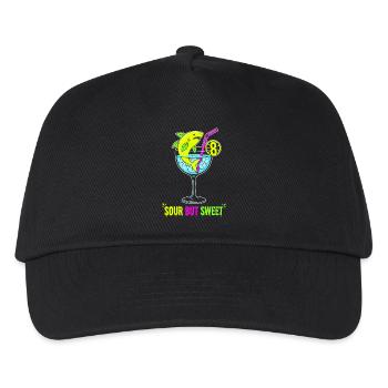 Sour But Sweet 8th Birthday Lemon Shark - Kids’ Baseball Cap - black - Front